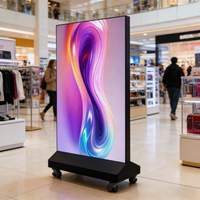 Écran LED intelligent pliable de haute qualité, mobile et contrôlable via téléphone portable, écran d'affichage numérique LED publicitaire
