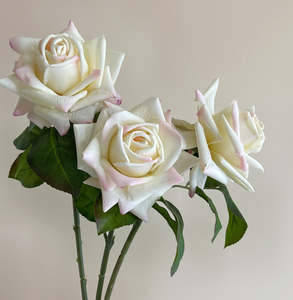 Real Touch Hidratante Flores artificiales Boda Rosas decorativas Manojo Látex Rosas blancas Real Touch Flower - Product Image 4