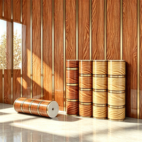 Film Décoratif Autocollant Épais Imperméable XPE/PVC à Motif Géométrique avec Détails Dorés pour la Rénovation Murale (Vente en Gros)