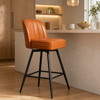 Chaise haute pivotante pour café, hôtel, restaurant, cuisine, bar, îlot de cuisine, comptoir, tabouret de bar