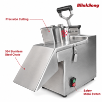 Coupe-légumes commercial BlinkSong en acier inoxydable 304, trancheuse, râpeuse et hachoir multifonction pour restaurant, robot culinaire professionnel