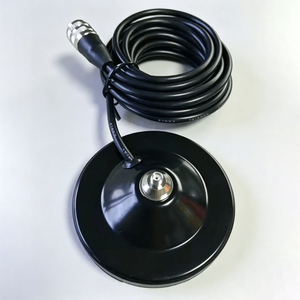 ฐานแม่เหล็ก SD90 เส้นผ่านศูนย์กลาง 90 มม. พร้อมขั้วต่อ SO239 UHF ตัวเมีย สาย RG58 ยาว 4 เมตร (13.1 ฟุต) สำหรับเสาอากาศวิทยุติดรถยนต์ - Product Image 1