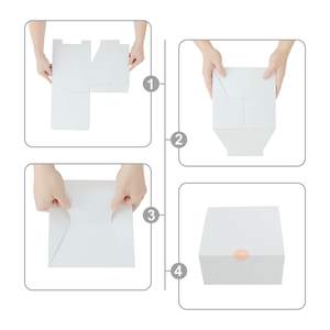 กล่องของขวัญสีขาว 12 แพ็คพร้อมฝาปิด สติ๊กเกอร์ เทป ง่ายต่อการประกอบ สำหรับกล่องของขวัญขอเพื่อนเจ้าสาว - Product Image 1