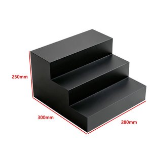 工厂直送 快速交货 简约现代哑光纯色亚克力黑色阶梯展示架 - Product Image 6
