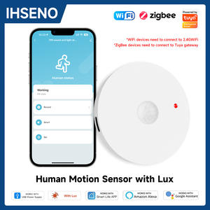 SIXWGH Smart 105 ° grand Angle capteur <span class=keywords><strong>de</strong></span> mouvement humain détecteur PIR réponse 0.8s Zigbee/WiFi Compatible pour batterie <span class=keywords><strong>de</strong></span> voiture <span class=keywords><strong>de</strong></span> Garage RV - Product Image 5