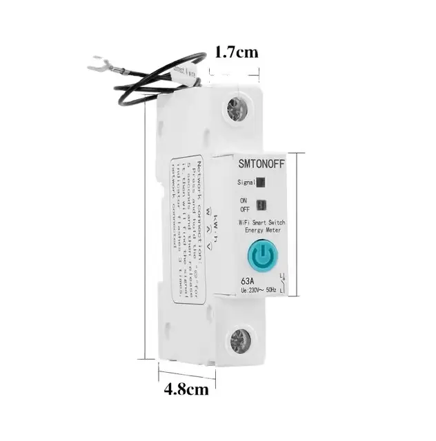 Ewelink Single Phase Noise Rail Smart Wifi Power Consumption Meter Wattmeter With Alexa Google Leakage Protector Thermorelay