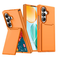 Casing HP Model Dompet Populer untuk Samsung Z Fold 8 Ultra 8 6 7 Flip dengan Slot Kartu, Perlindungan Engsel Penuh, dan Penyangga