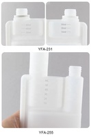 Bouteille de mélange de carburant à double col de 150 ml et 1250 ml, bouteille en plastique HDPE avec mesure, bouteilles à double col avec bouchon doseur