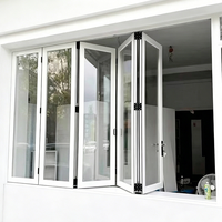 Ventanas Plegables de Vidrio Doble con Aislamiento Acústico de Aluminio