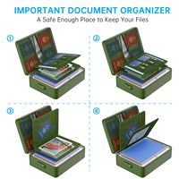 Fábrica personalizada nueva carpeta de archivos ignífuga bolsa de documentos ignífuga con cerradura para Documento Pasaporte A4 archivo para viaje en casa