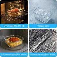 Lot de 12 récipients en verre pour aliments avec couvercles, hermétiques, pour la préparation des repas, pour le déjeuner, les organisateurs et le rangement de la cuisine et du garde-manger