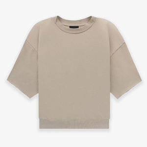 High Quality 230gsm Cotton Round Neck Blank Tee Shirts Streetwear Boxy Oversized <b>T</b>-Shirt Heavyweight Men's Plain <b>T</b> Shirts - Product Image 4
