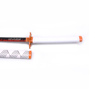 Style japonais <span class=keywords><strong>Katana</strong></span> épée démon tueur Rengoku Kyoujurou Anime personnage véritable bois samouraï jouet épée - Product Image 4