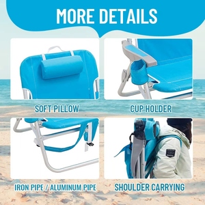 <span class=keywords><strong>Chaise</strong></span> de plage <span class=keywords><strong>haute</strong></span> résistance, pliable et portable, capacité 300 lbs, pour seniors et adultes, résistante au sable, pour l'extérieur - Product Image 2