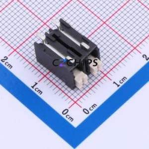 JL212R-SMT-50002BP1 Spring Terminal Block SMD,P=5mm Connector ( Construction: 1x2P )( Pitch: 5mm )( Color: Black ) - Product Image 1