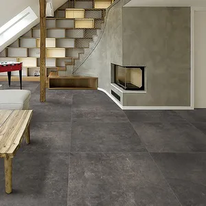 Revêtement de sol en céramique mat, style rustique, ciment émaillé, intérieur de la maison, béton, grande taille, carreaux de stationnement