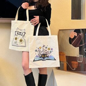 New Arrivals Custom White Canvas Tote Bag with Pocket and Zipper Large Shopping Bag with Logo Print Promotional Backpack
