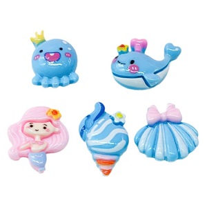 Lucente Ocean Series Charms polpo conchiglia sirena principessa delfino pinza per capelli pinza accessori in resina - Product Image 1