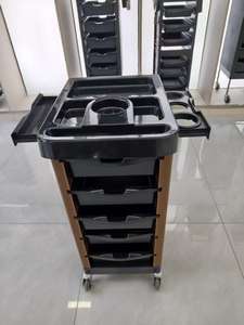 Chariot de rangement de salon à 5 niveaux durable en plastique, équipement de salon de coiffure, vente en gros d'usine - Product Image 2