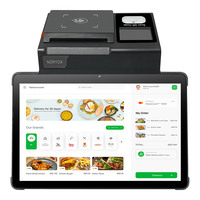 Terminal POS Inteligente Android de 11 Pulgadas con Certificación Google GMS, Android 13/14, Wi-Fi 6, Impresora Integrada de 80 mm, NFC+QR, Caja Registradora POS