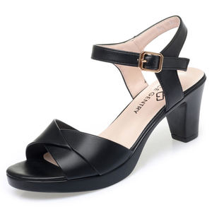 Y 34-41 los nuevos tacones de tacón de bloque de plataforma con correa recta para mujer son <span class=keywords><strong>sandalias</strong></span> de moda y versátiles para usar en exteriores - Product Image 6