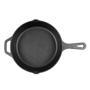 Sartén redonda personalizada, plancha <span class=keywords><strong>de</strong></span> <span class=keywords><strong>hierro</strong></span> <span class=keywords><strong>fundido</strong></span>, presazonada, barata - Product Image 2