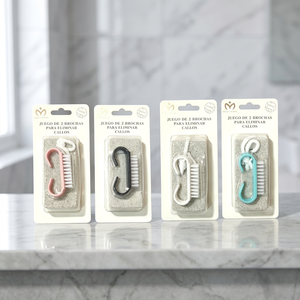 Set di 2 Lime per Piedi in Plastica 10cm e 7cm con Ventosa, Confezione da 12 per Uso in Bagno - Product Image 2