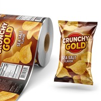 Film d'emballage automatique laminé BOPP/VMCPP imprimé sur mesure, qualité alimentaire, pour chips, snacks, bonbons, MOQ 100 kg, fournisseur d'usine