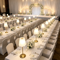 Lampe de table sans fil en gros pour événements, décoration de mariage, lampe de centre de table rechargeable et à intensité variable pour douche nuptiale et hôtel