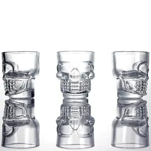 In Logo Quà Tặng Máy Ép Tinh Thần Tequila Whiskey Uống Nước Trái Cây Tùy Chỉnh Whisky Cá Nhân 50Ml Skull Shot Glass