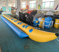 Usine en gros simple bateau banane gonflable double tube banane gonflable remorquable bateau flottant pour jeu d'eau d'été