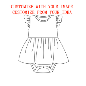 Vestido Sem Mangas para Bebês em Bambu Personalizado com Renda, Body para Meninas Recém-Nascidas - Product Image 6