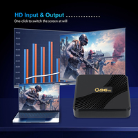 BYINTEK Q96 M2 4K Android 11, kotak TV hitam Cerdas termurah internasional dengan 16 ROM mendukung game 3D video hd