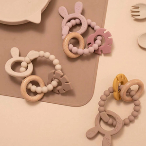 Nuevo Mordedor de Silicona con Forma de Conejito, Mordedor Masticable para Bebés, Fabricante OEM y ODM, Juguetes Sensoriales de Grado Alimenticio para la Dentición - Product Image 2