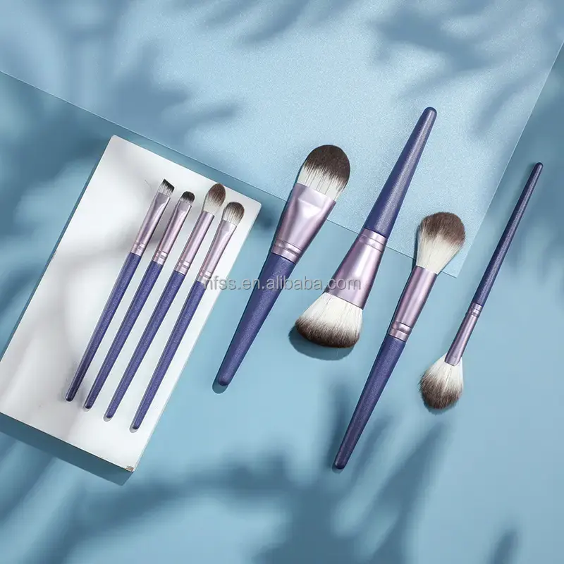 Wholesale Luxury Custom Logo 8Pcs Colorful Maange Make-Up Brushes Free Shipping Makeup Brush Set With Bag Box Packaging