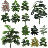 Vente en gros d'article de bonne qualité plante feuille de latex toile de fond mariage feuilles vertes décoration