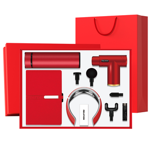 Nueva llegada 4 en 1 Frasco de negocios promocional Notebook Masajeador Pistola Juego de regalo Logotipo personalizado Conjunto de lujo para <span class=keywords><strong>empleados</strong></span> de publicidad - Product Image 3