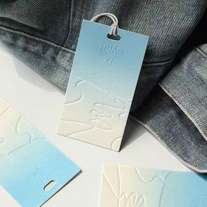 Emboss Custom-Made Concave <strong>Tag</strong> for Women's High-End Clothing Light Luxury Card Printing Eco-Friendly Paper <strong>Material</strong> - Product Image 2