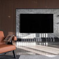 Panneau mural cannelé en aluminium pour design intérieur moderne, grille métallique décorative pour fond TV et revêtement de salon