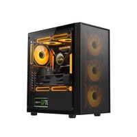 Boîtier d'ordinateur Sumtax/Beta 3, ordinateur de bureau, côté entièrement transparent, pour jeux, refroidissement par eau, carte mère Micro-ATX, câblage arrière