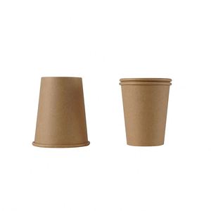 Gobelets en papier kraft jetables à paroi simple avec logo personnalisé, adaptés aux cafés pour le café et les boissons chaudes - Product Image 4