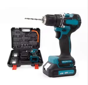 Factory Wholesale Power Drills kit 21v portable electric cordless brushless cordless dril Lithium Battery drilling machine