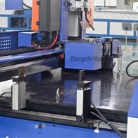 Machine de soudage de brides en fer cornière entièrement CNC, moteur 3000W, épaisseur de tôle 3-4mm, machine automatique à quatre pistolets pour la fabrication de conduits d'air