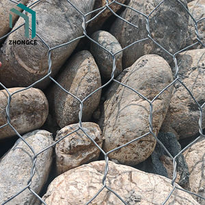 Caja de malla de alambre de gavión Hexagonal galvanizada de PVC Sitio de construcción Marco de metal Cesta de gaviones Puertas de enrejado de esgrima - Product Image 4