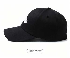 Casquette en Coton Bleu Clair Lavé Vintage Double Broderie Lettre Luxe Homme Femme Vente en Gros Marchés Francophones - Product Image 2
