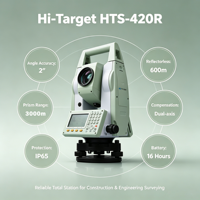Station totale de topographie Hi Target HTS-420R haute précision, précision de 2'', portée du prisme 3000m