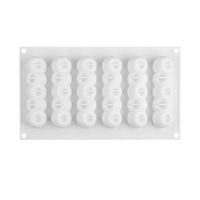 Moule en silicone pour éclair, idéal pour la cuisson de gâteaux mousse, desserts français, chocolat, crème glacée, décoration de gâteaux, forme de fleur 3D en bande longue