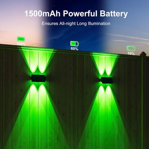 Lámpara Solar de Jardín Moderna para Montar en la Pared, Resistente al Agua IP65, Luces LED RGB para Cercas y Paredes Exteriores - Product Image 4
