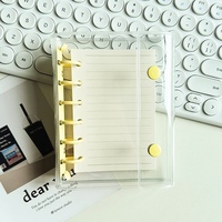 Gran oferta A7 Mini planificador de presupuesto de PVC cuaderno Carpeta de anillas de hojas sueltas para dinero en efectivo diario planificador de bolsillo Mini carpetas de presupuesto