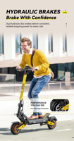 Trottinette Électrique Intelligente 60V 23.4Ah Grande Batterie Tout-Terrain Double Moteur Étanche Pliable 250W Rapide pour Adultes - Entrepôt UE